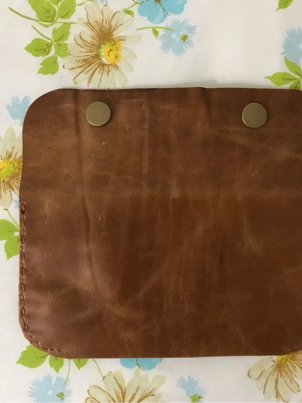 Handmade Genuine Leather Clutch Wallet - Tan/Brown